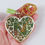 Thumbnail: Green Gold Glitter Resin Letter N Heart Keychain