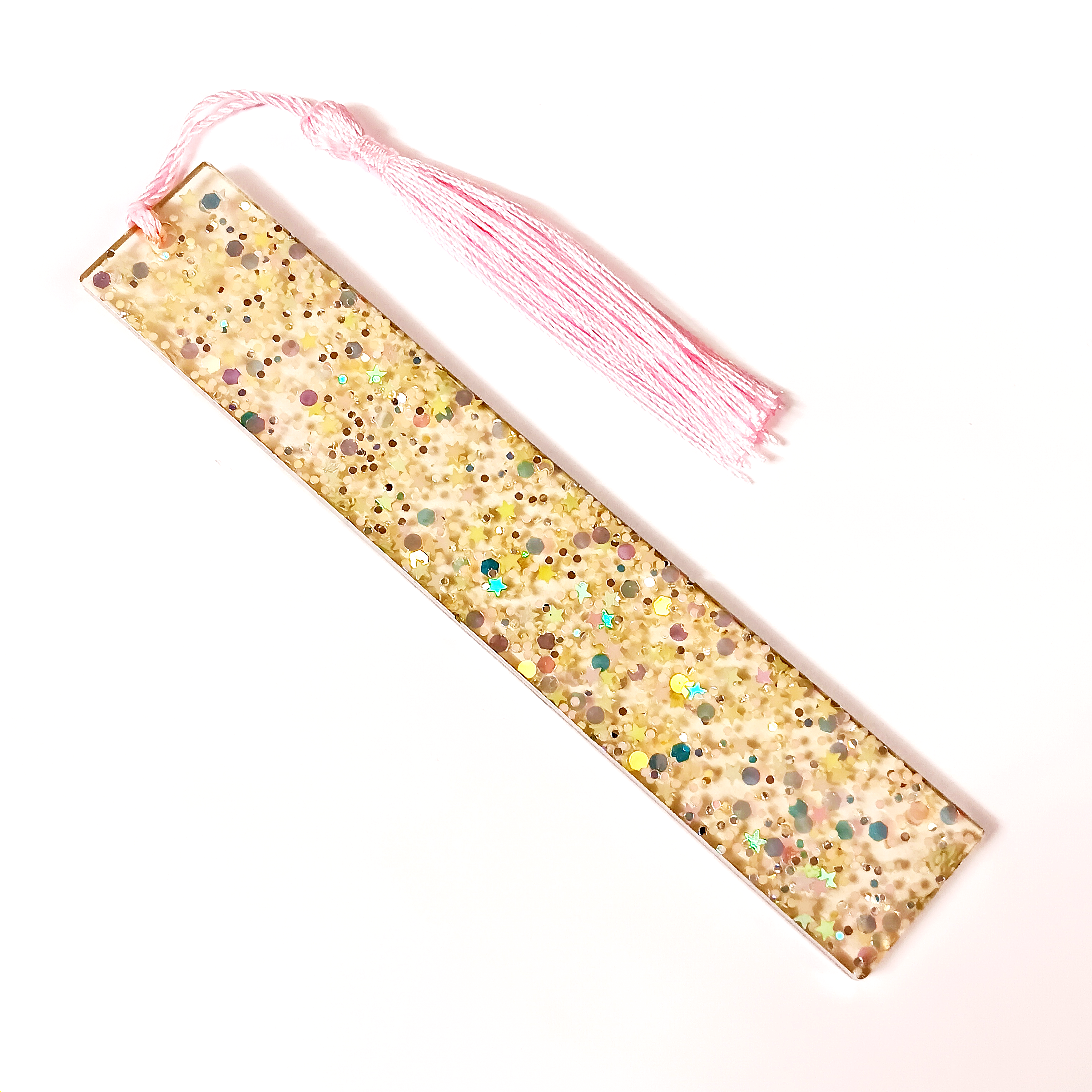 Tinted Glitter Resin Bookmark