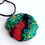 Thumbnail: Resin Green Black Red Glitter Shimmering Pendant Necklace