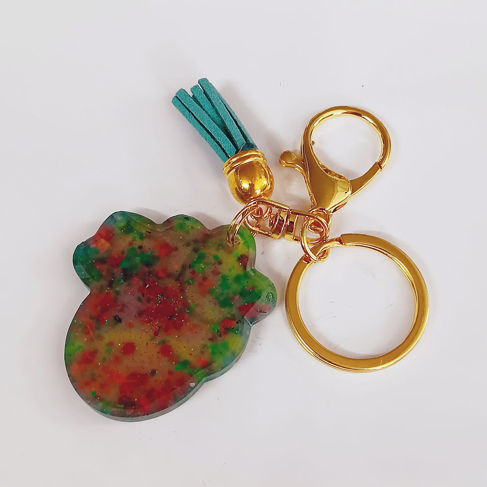 Thumbnail: Colorful Glitter Dino Resin Keychain