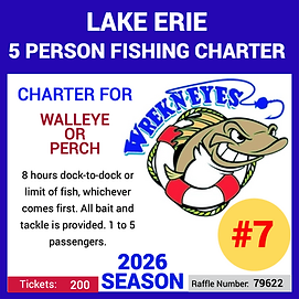 (#7) 5 Person Lake Erie Fishing Charter