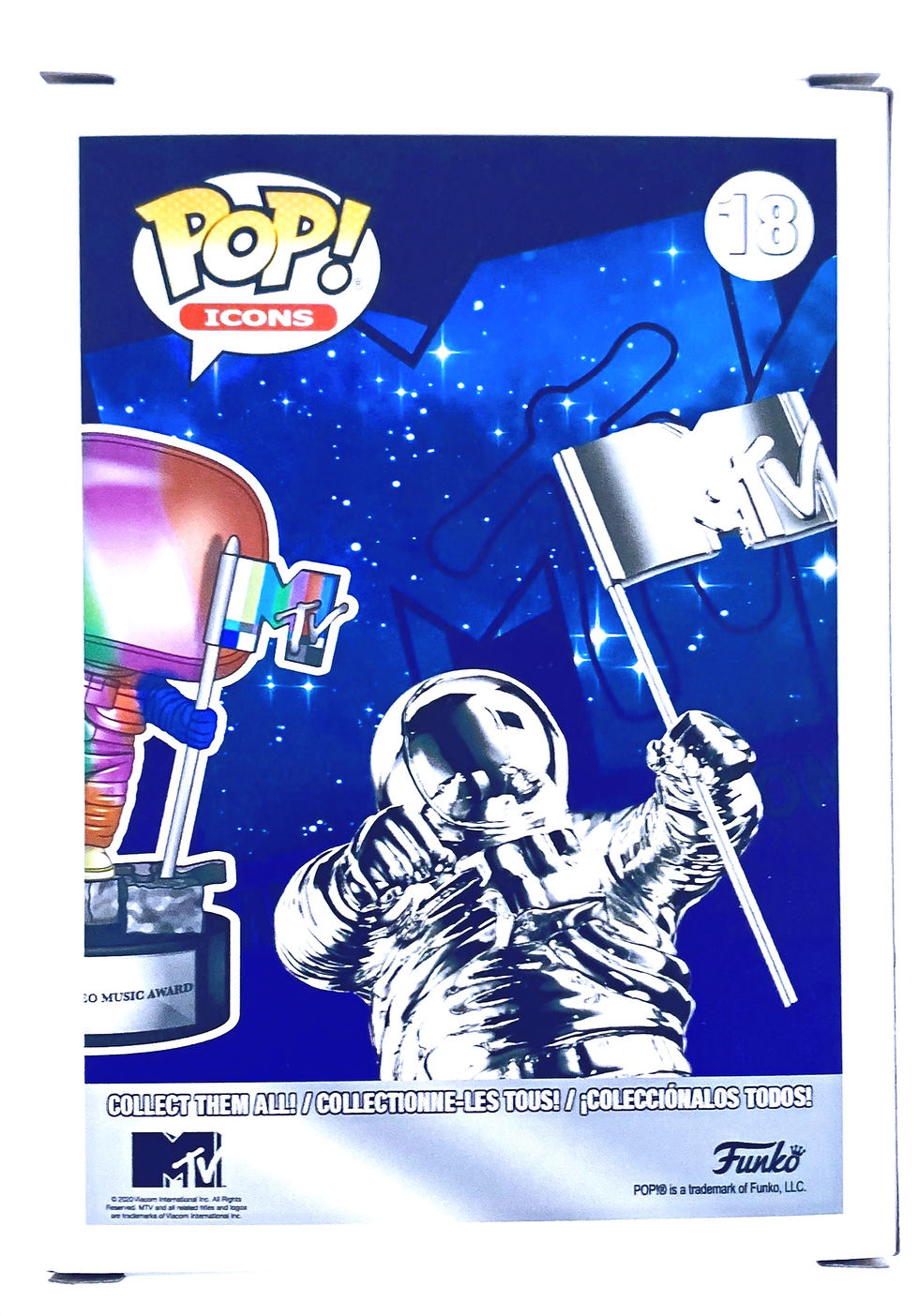 Thumbnail: Funko Pop! Icons: MTV Moon Person (Rainbow) Autographed by Julie Brown