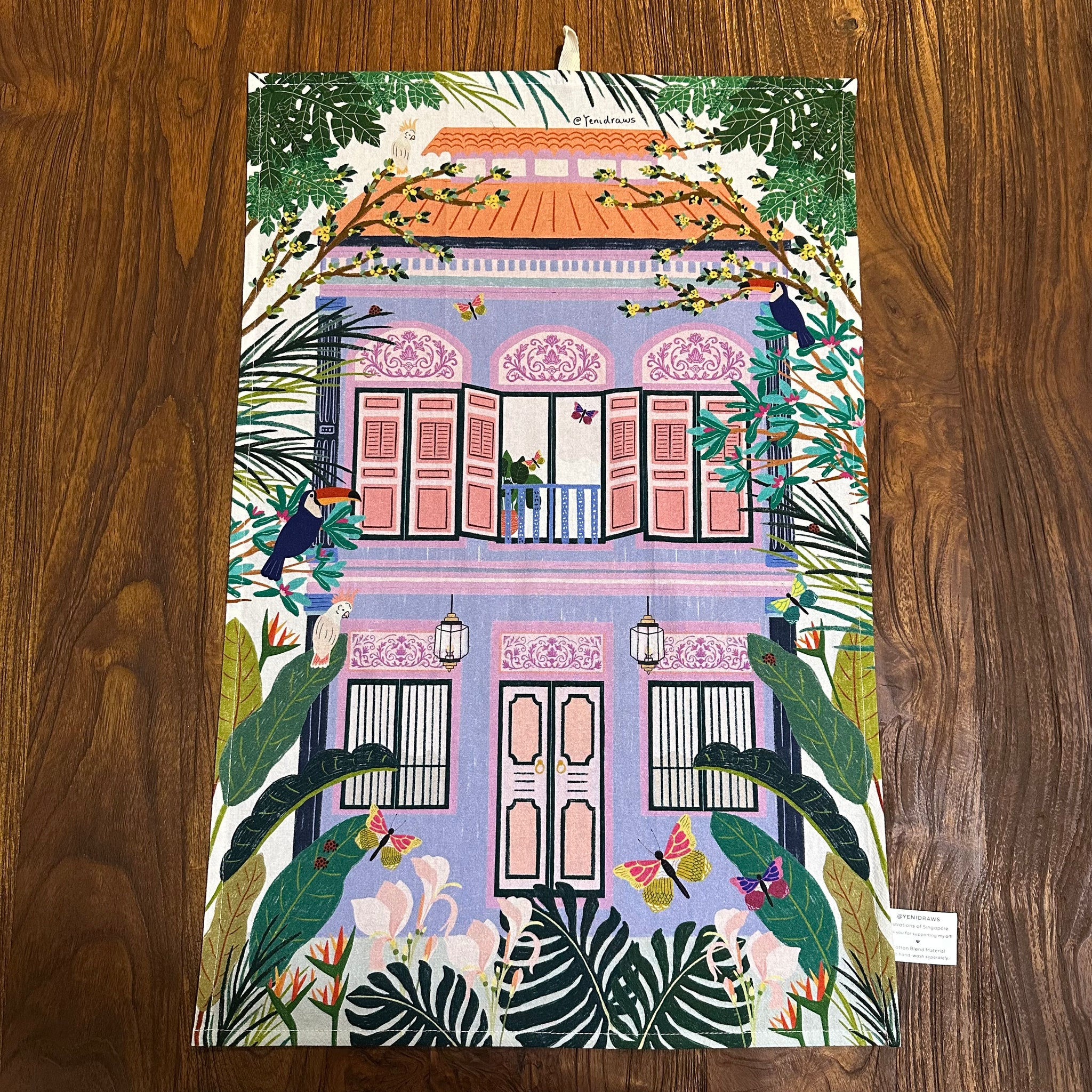 Tea Towel - The Shophouse Lilac