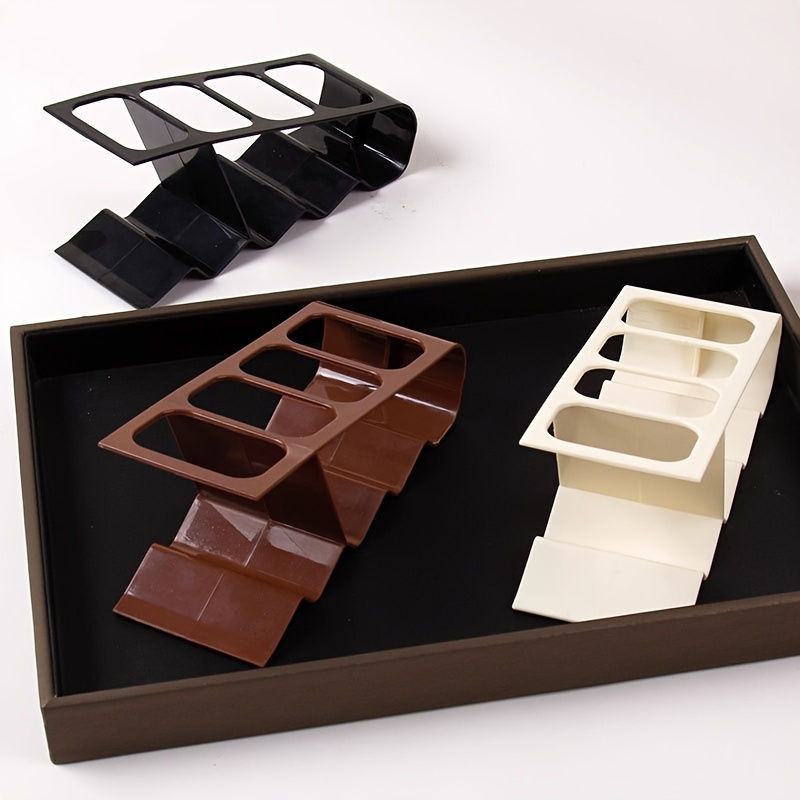 Thumbnail: 4 Compartment Remote Control Organizer Creative Desktop Storage Rack Plastic Hol