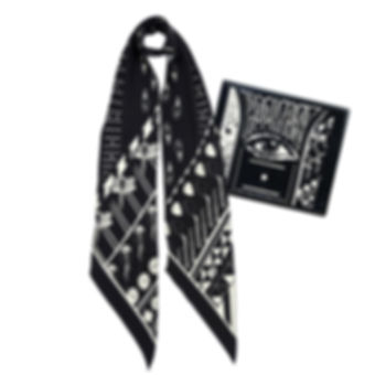 Black The Rockins Classic Skinny Scarf
