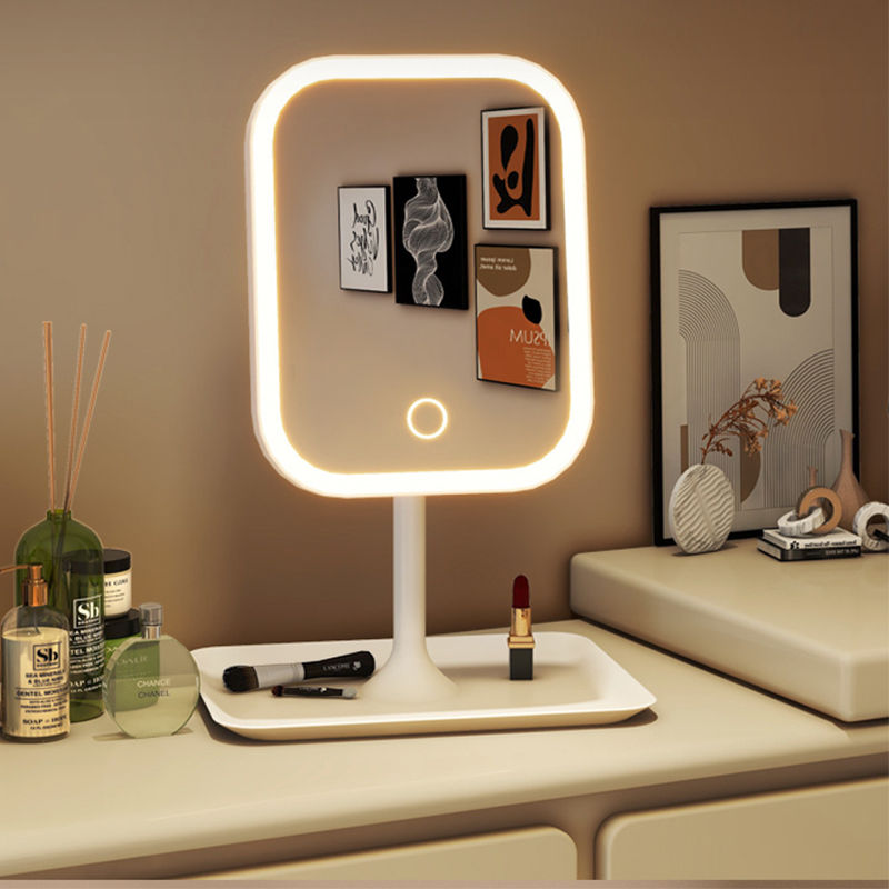 Modern LED Vanity Mirror - 3-Color Touch Control Makeup Mirror