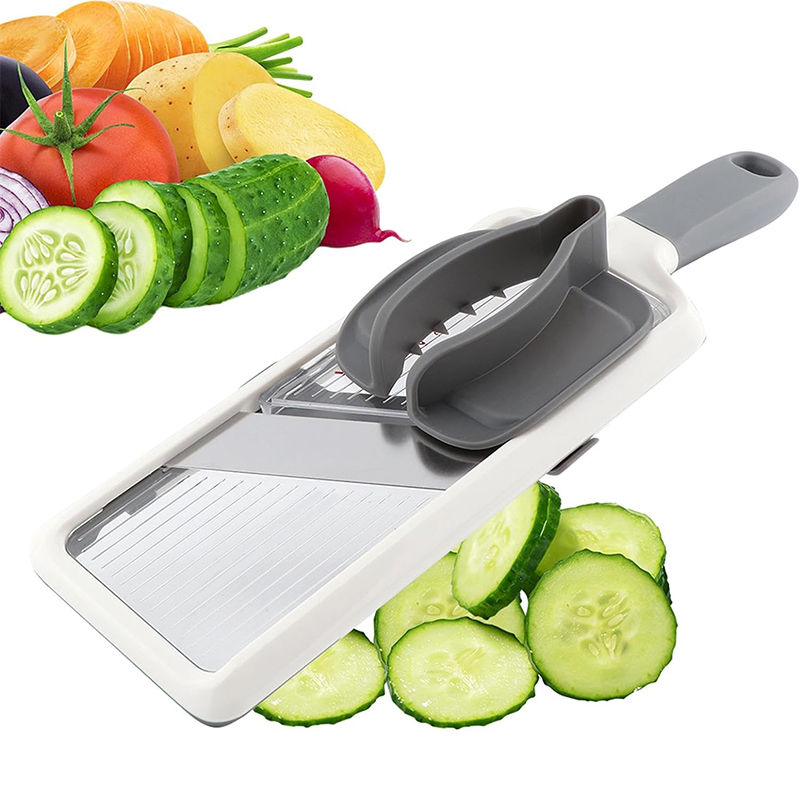 Adjustable Stainless Steel Mandoline Slicer - Handheld Kitchen Tool