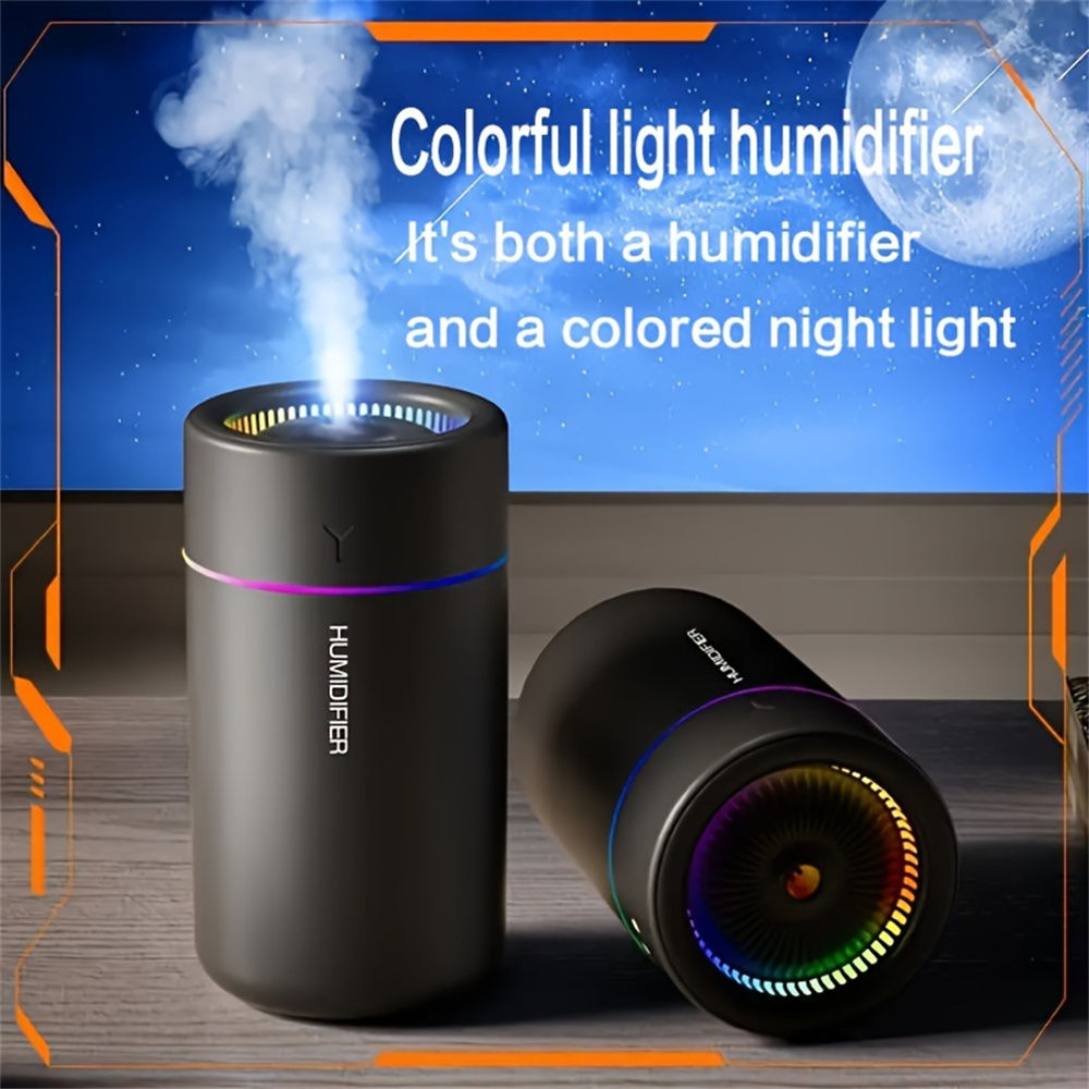 Colorful LED Car Humidifier - Silent Ultrasonic Aromatherapy