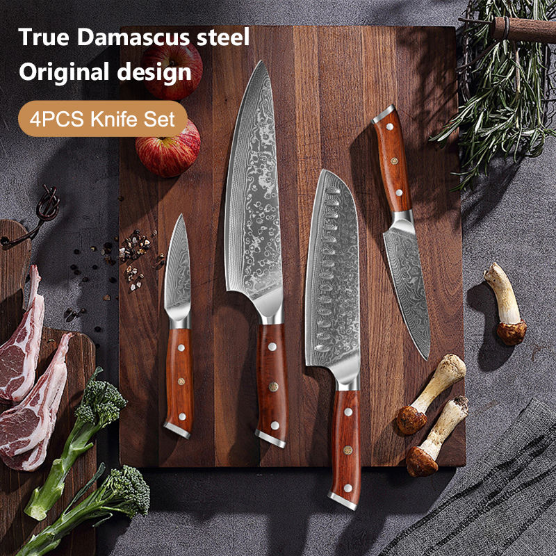 Luxury Damascus Knife Kit: 67-Layer VG10 Japanese Craftsmanship