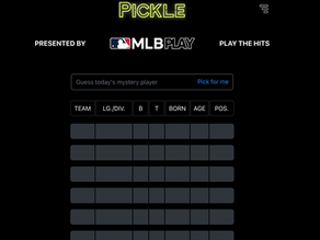 MLB Pickle - Best Wordle Variation Yet?