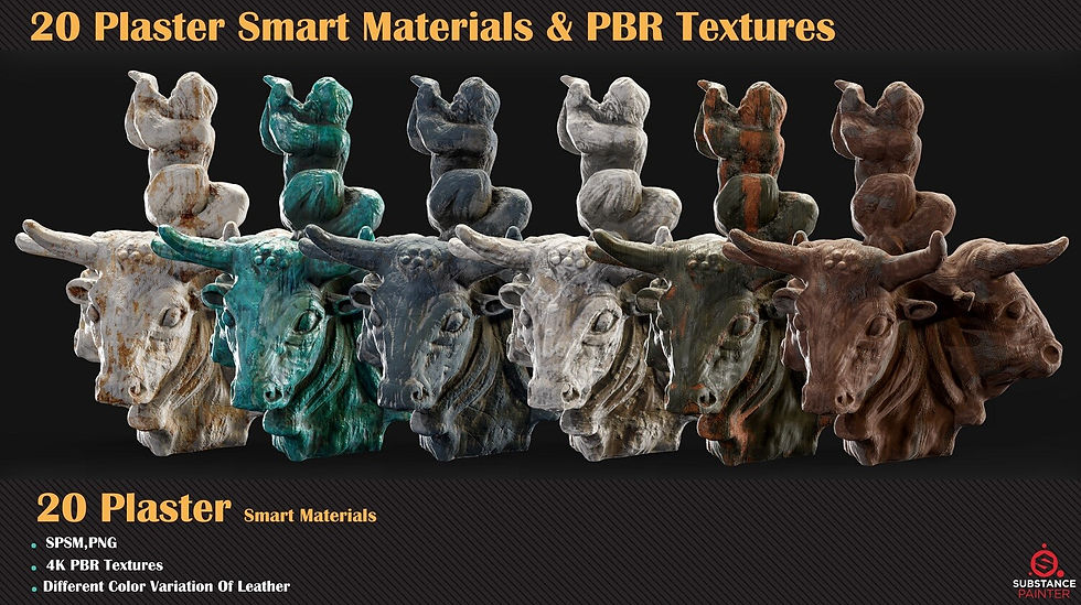Thumbnail: 20 Plaster Smart Materials + PBR Textures