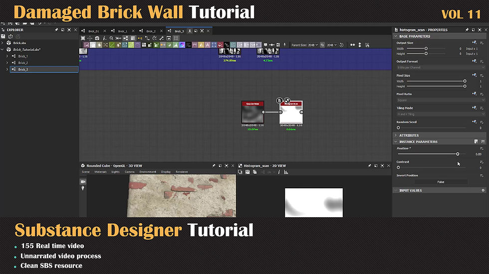 Thumbnail: Substance Designer VOL 11 Damaged Brick Wall Tutorial