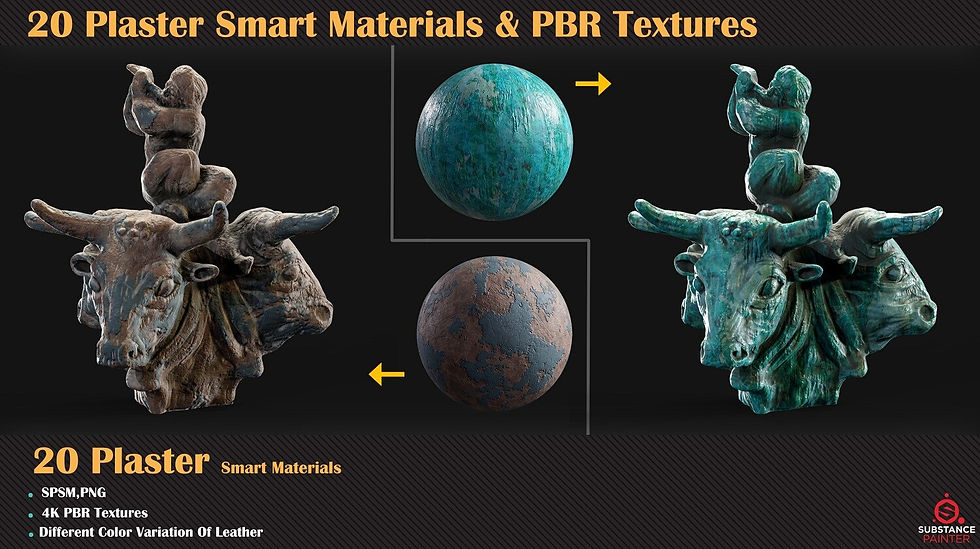 Thumbnail: 20 Plaster Smart Materials + PBR Textures