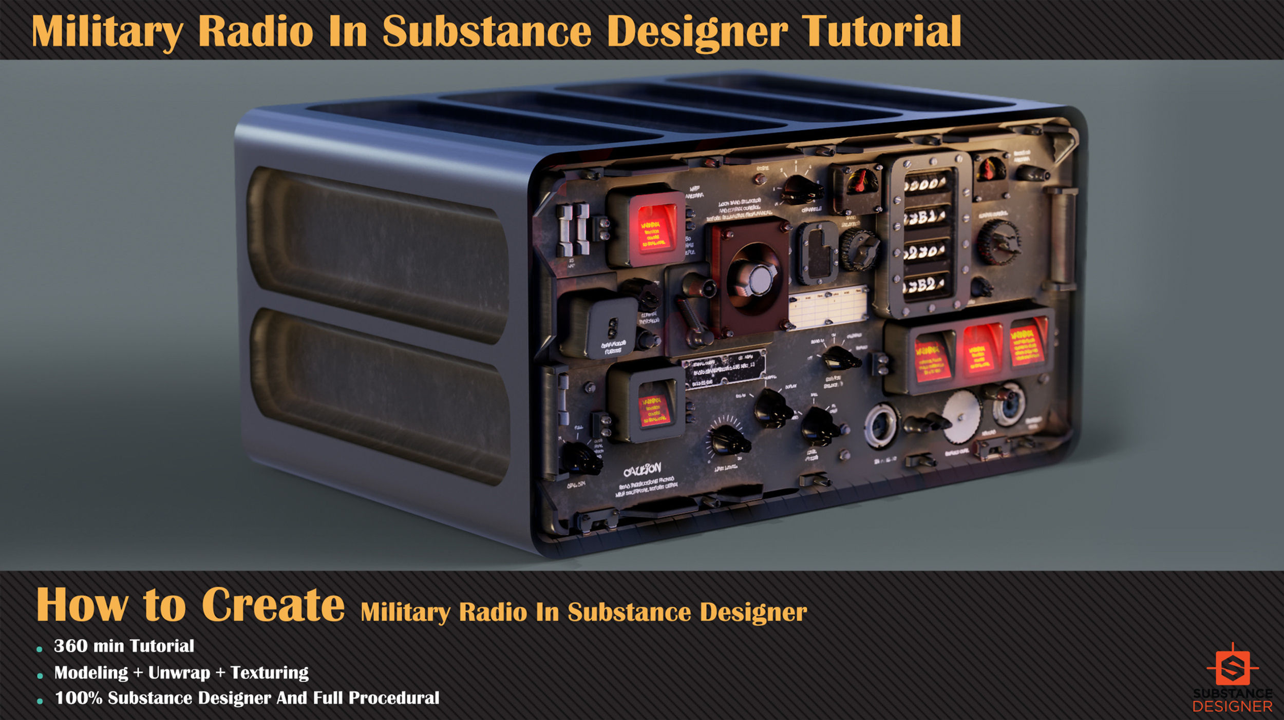 Military Radio In Substance Designer Tutorial
