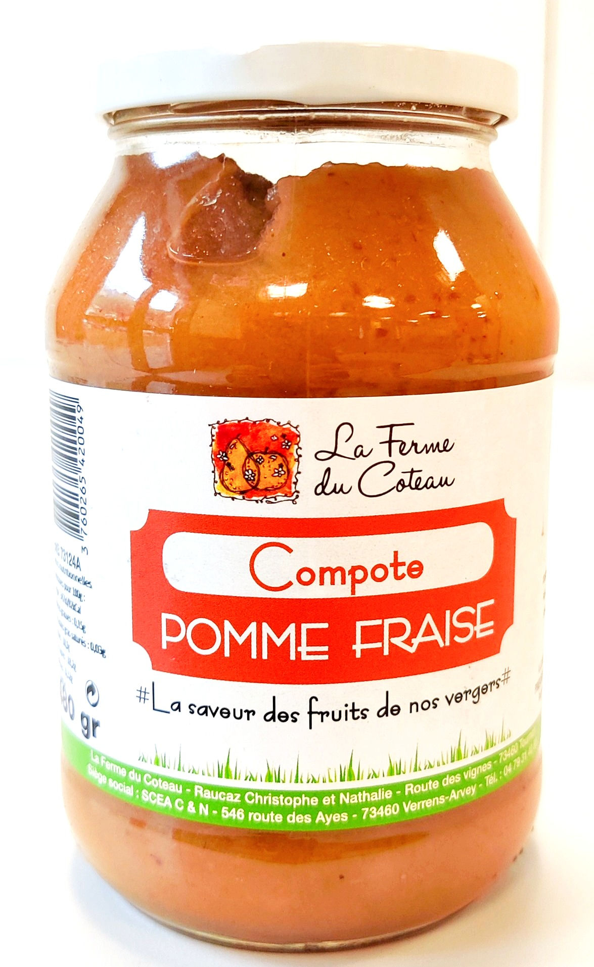 Compote de pommes/fraises (par pots de 480 g)