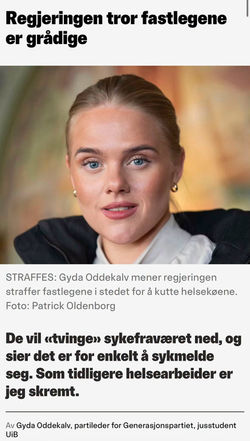 De vil «tvinge» sykefraværet ned, og sier det er for enkelt å sykmelde seg. Som tidligere helsearbei