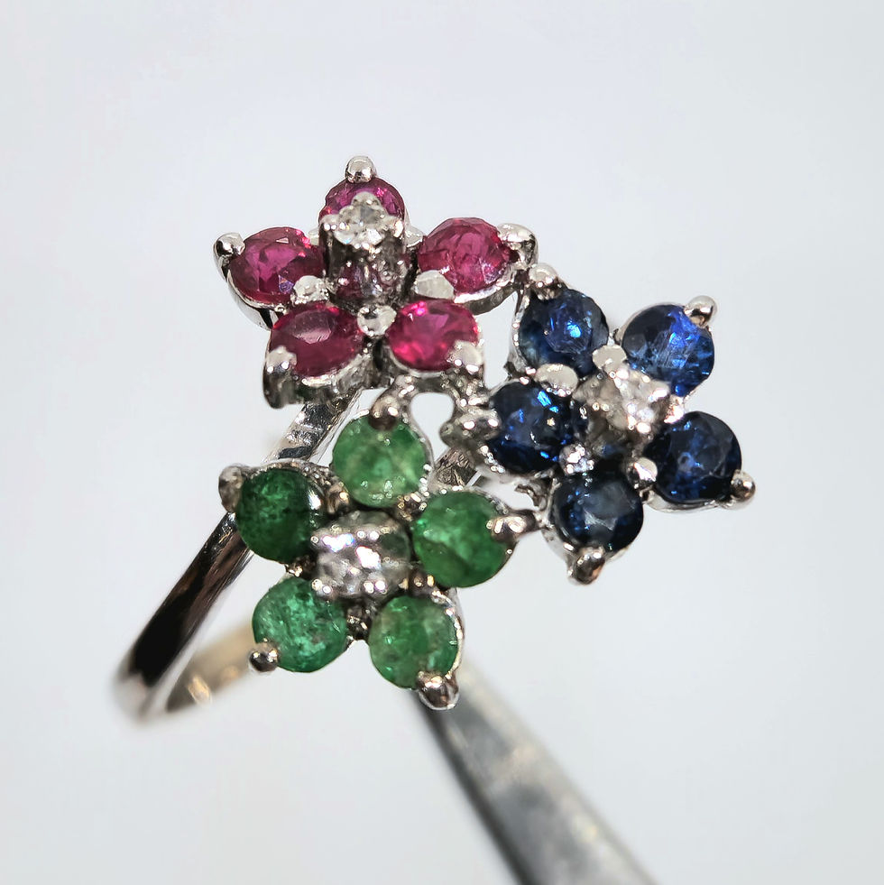 Anillo Tridente Flores