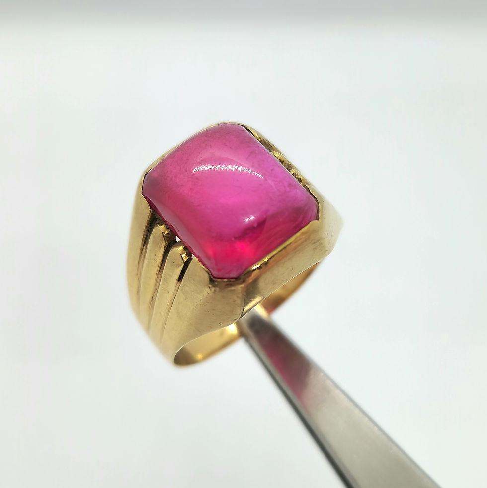Miniatura: Anillo Rubi Cabouchon Hombre