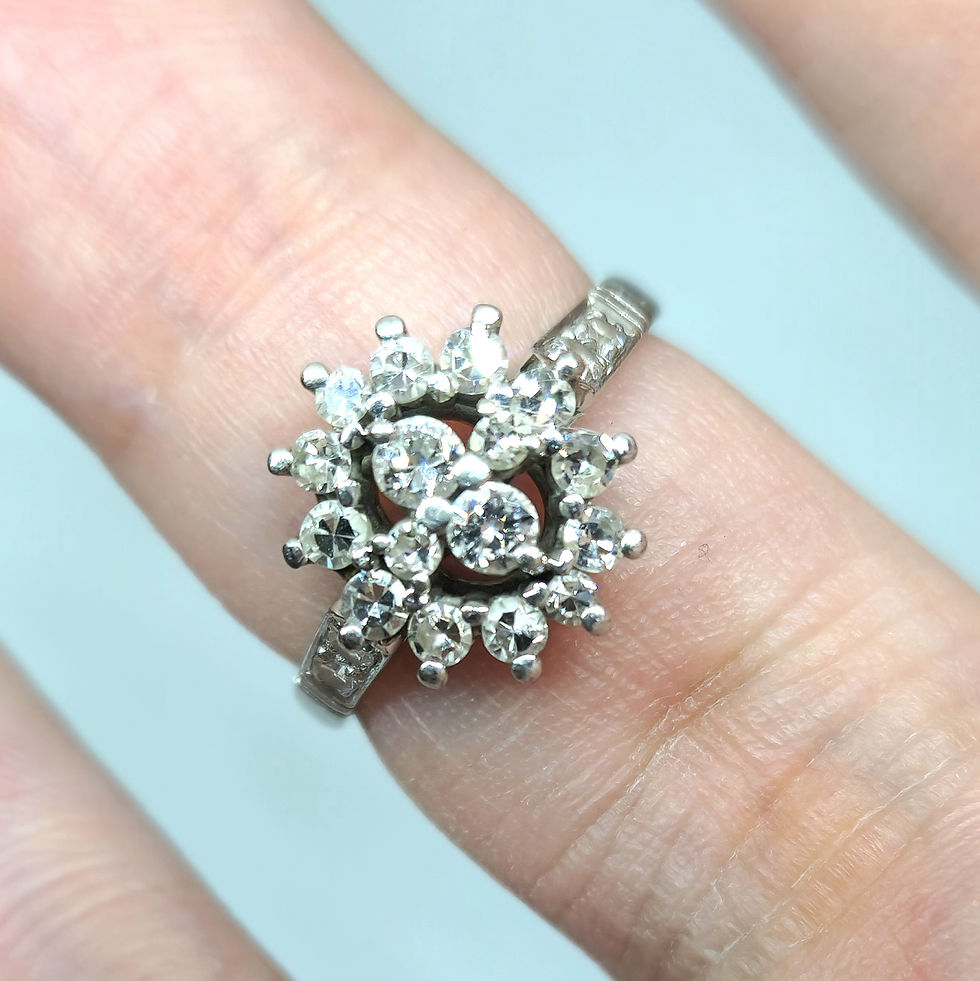 Miniatura: Anillo Roseta Brillantes 