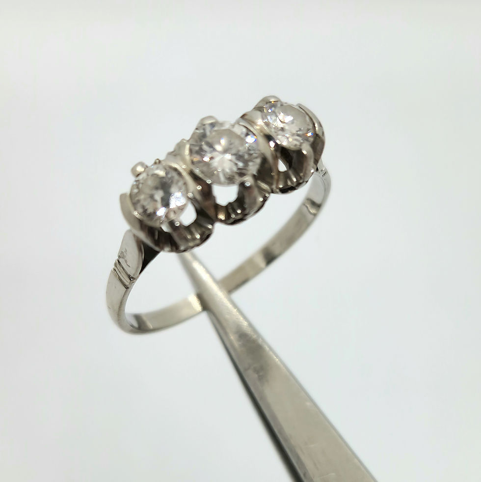 Anillo Trillizo Brillantes 