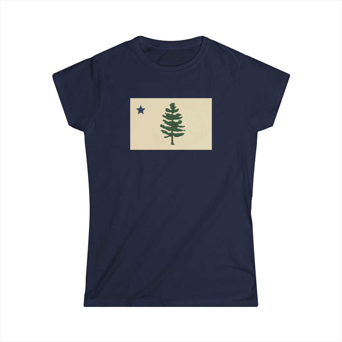 Maine State Flag Women's Softstyle Tee