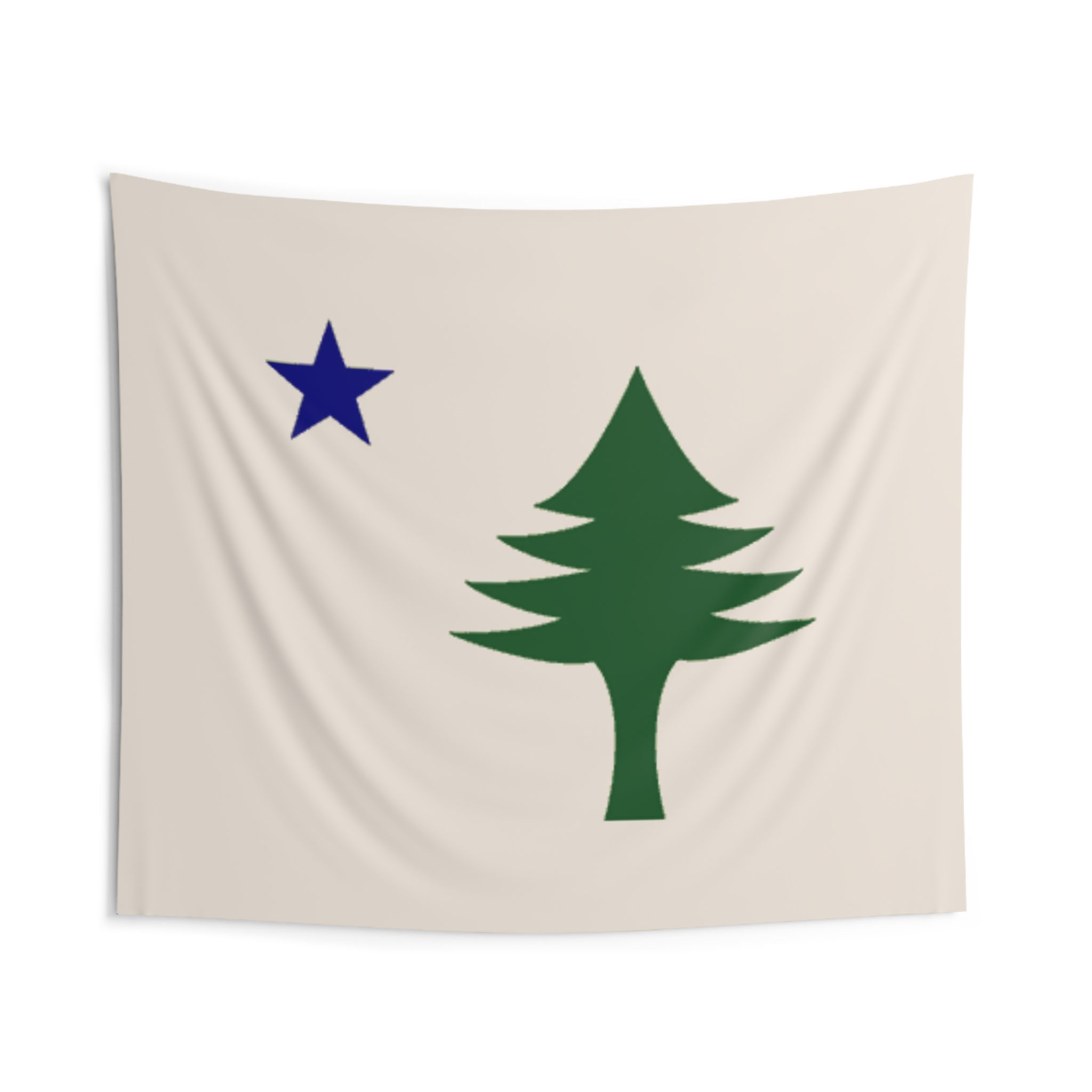 Original Maine State Flag Indoor Wall Tapestries