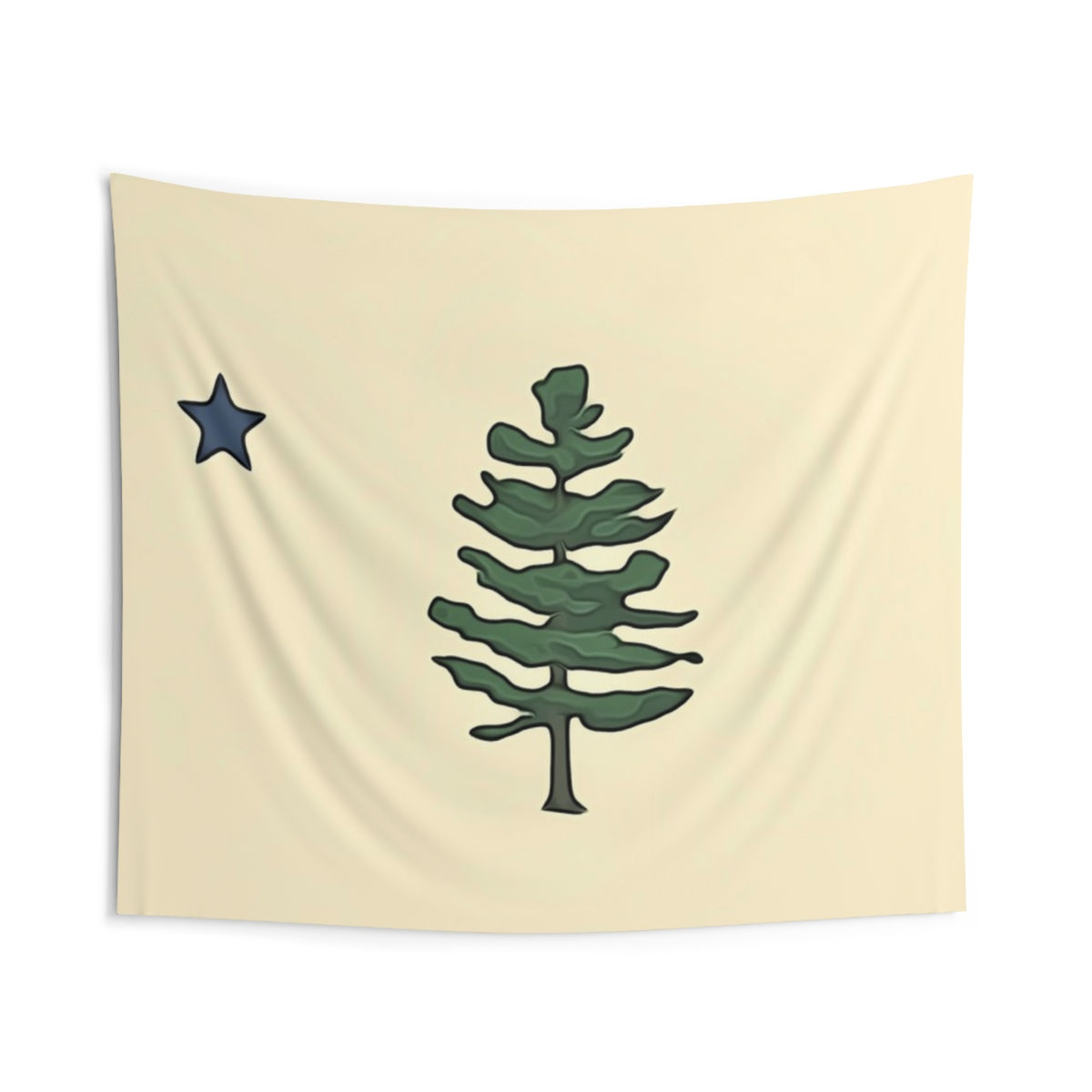 Maine State Flag Indoor Wall Tapestries