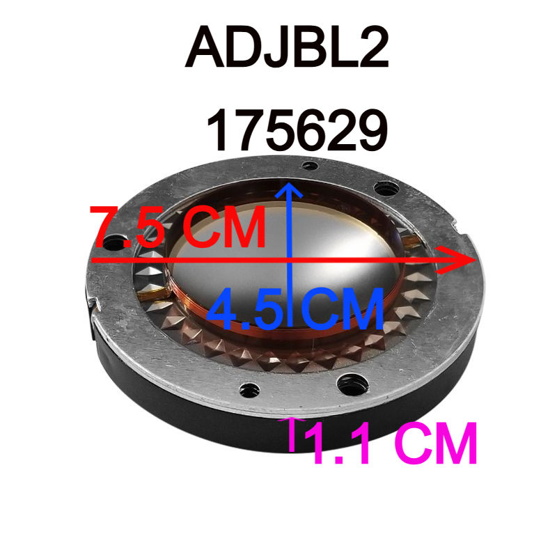Thumbnail: AUDIO DIAFRAGMA TWEETER JBL2426 8 OHMS 4.5CM/7.5CM ALUMINIO 175-629 ADJBL2