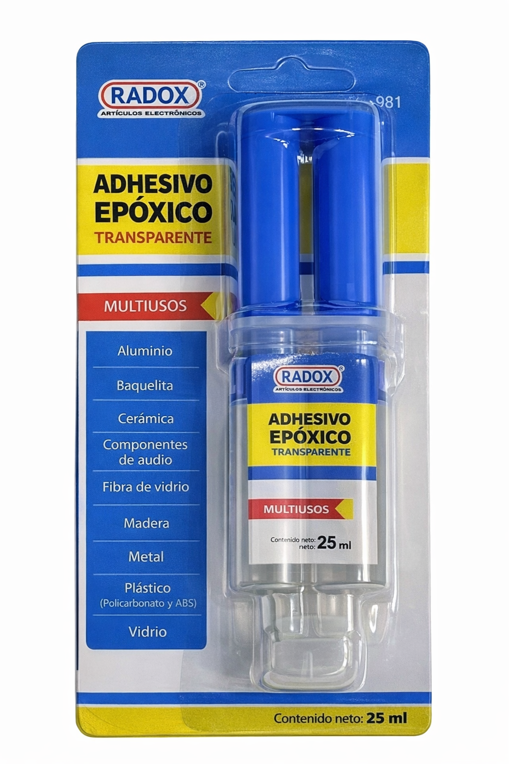 QUIMICO PEGAMENTO EPOXICO TRANSPARENTE 25ML