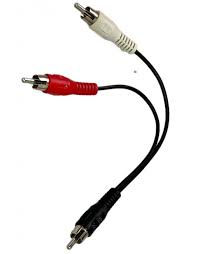AUDIO LINEA 1 PLUG RCA A 2 PLUG RCA 10CM ALP1R2R
