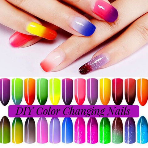 color changing nail art, thermochromic nail polish, cheap color changing nails