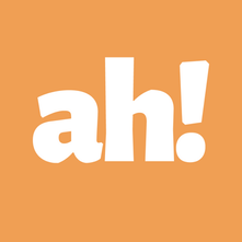 orange square with letters a, h and explanation point