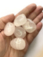 Thumbnail: 5  Pink Aragonite Crystals in palm of a hand from Crystal Box Shop