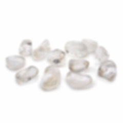 Clear Rock Quartz  Grade A 15-25mm with an information card in an organza bag