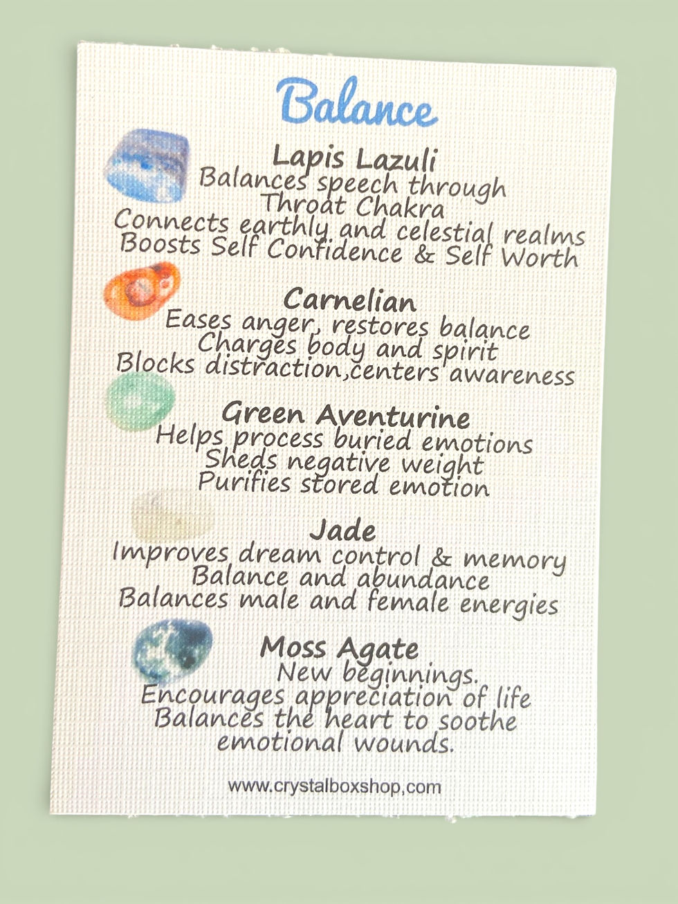 Thumbnail: Balance Crystal Gift Set • Lapis Lazuli • Carnelian • Jade • Moss Agate