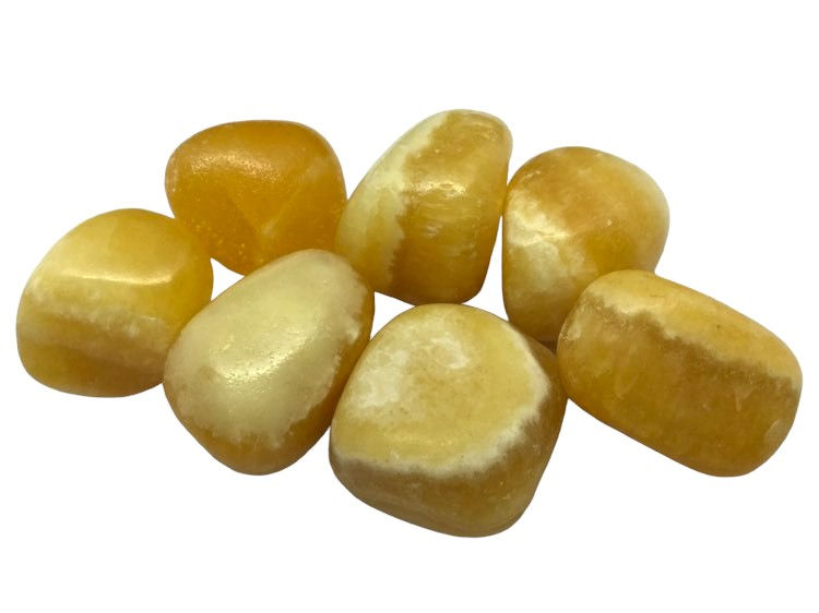 Miniature : Calcite Yellow Crystals / Tumblestones 25-35mm
