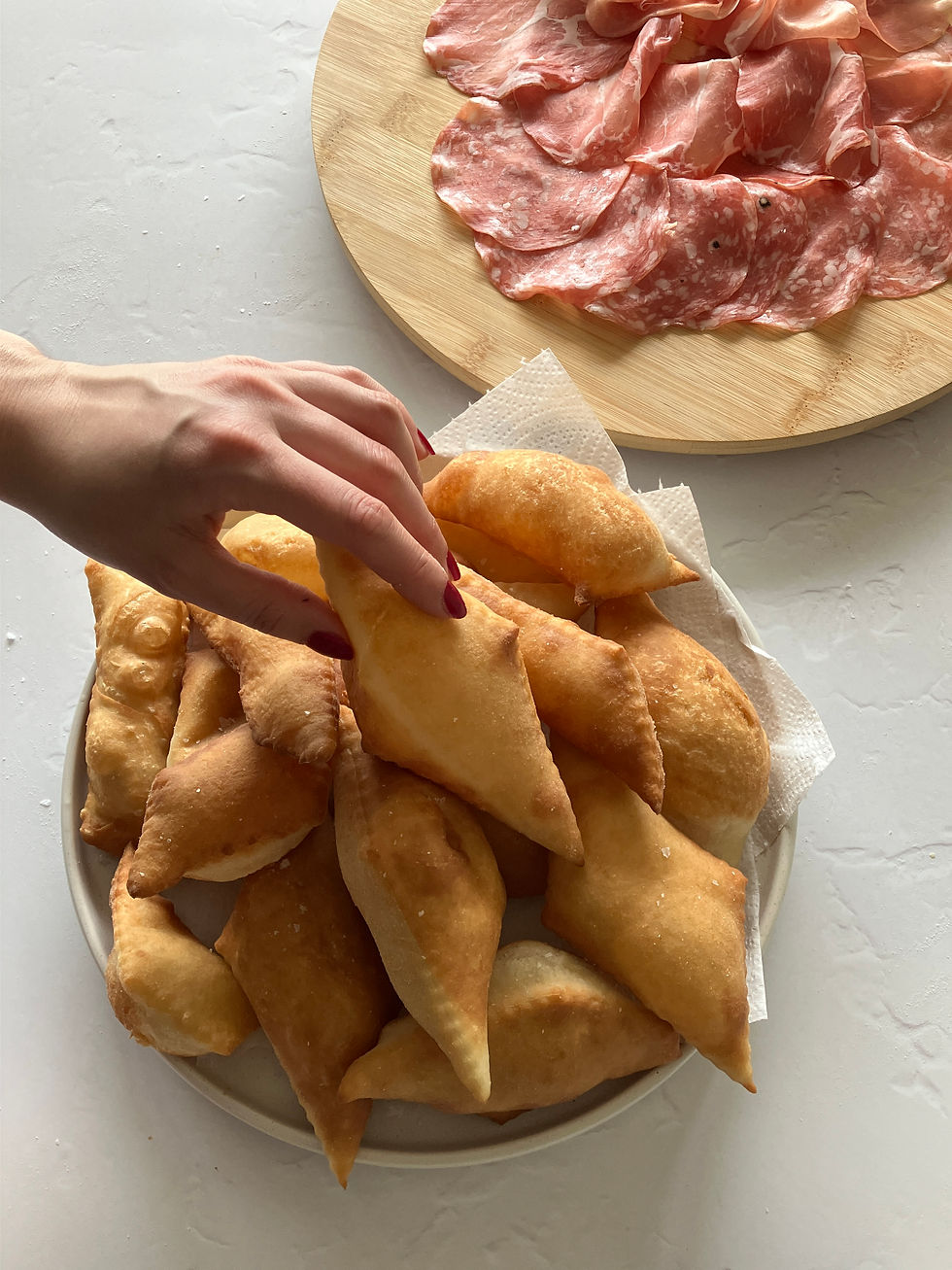 gnocco fritto, vertical image