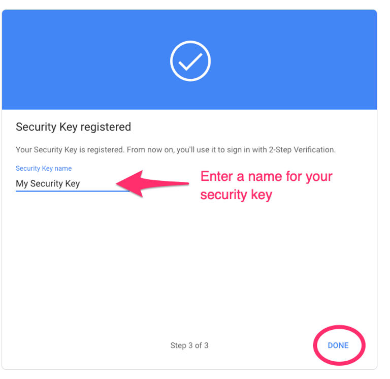 Adding a Security Key to your Google Account