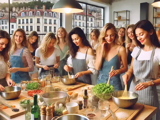 Organiser un Atelier Culinaire Inoubliable pour un Enterrement de Vie de Jeune Fille à Lyon