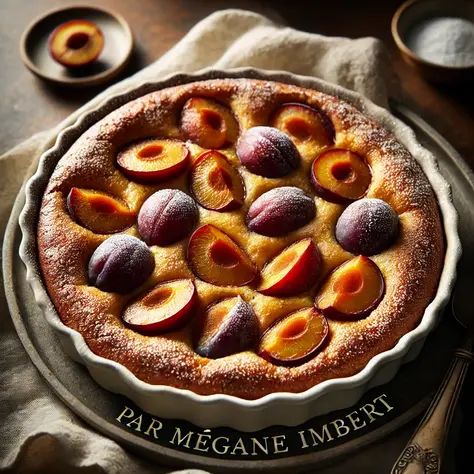 Clafoutis aux prunes et amande - maladie de Wilson