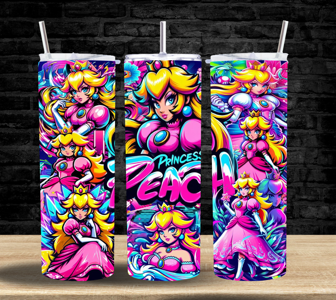 Fluorescent Princess Peach - Tumbler
