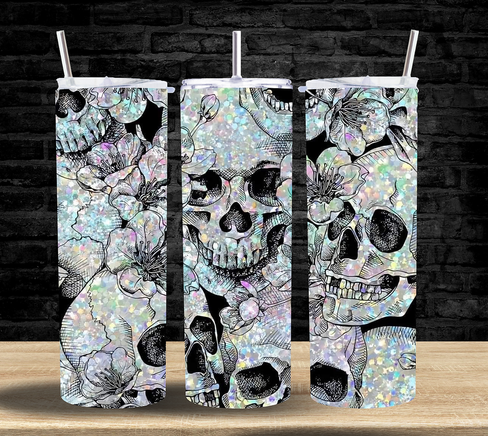 Glitter Skull - Tumbler