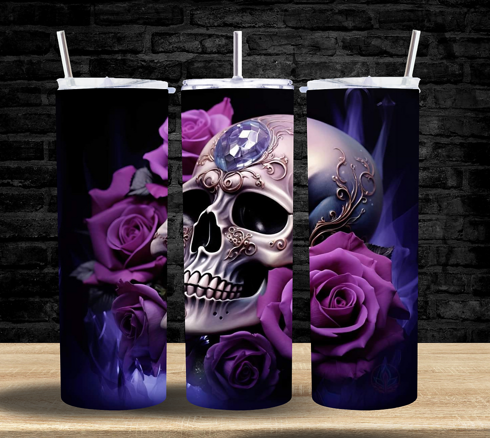 Skull Purple Diamond - Tumbler