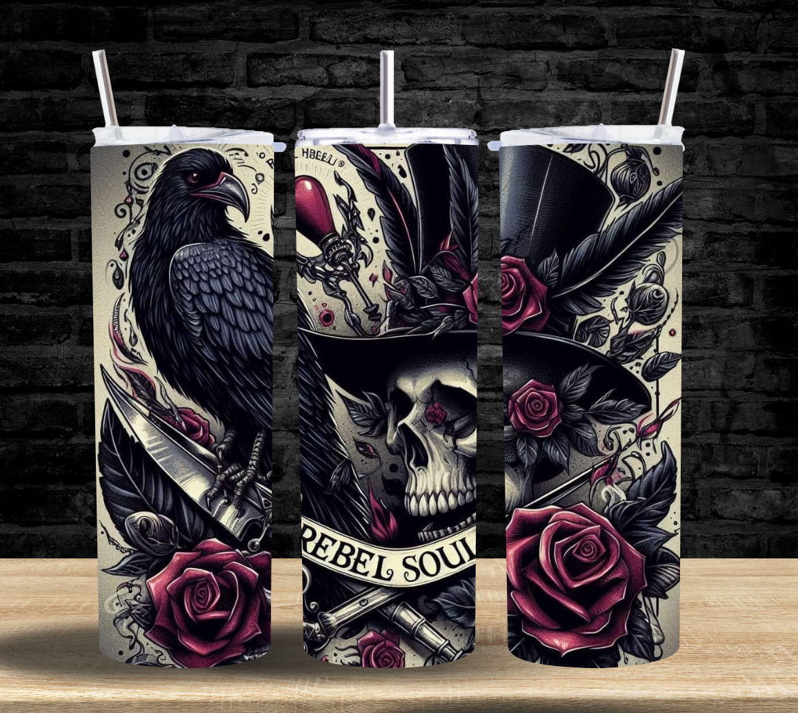 Skull Raven - Tumbler