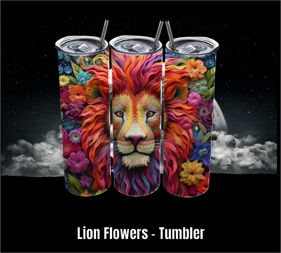 Lion Flowers - Tumbler