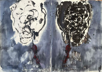 Monotype and collage on paper