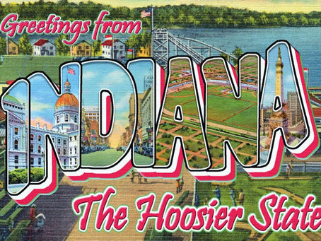 Greetings from Indiana the Hoosier State Postcard