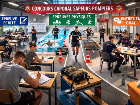 Concours caporal pompier, les 3 types d’épreuves expliquées, écrit, sport, oral
