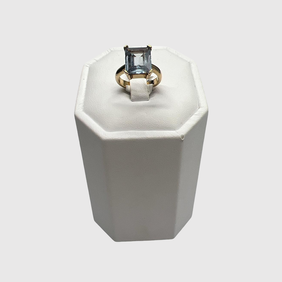 Promise Ring with Light Blue Stone