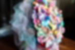 unicorn and rainbow button bouquet
